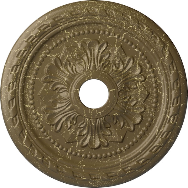 Ekena Millwork Palmetto Medallion (Canopies up to 3 5/8"), 23 5/8"OD x 3 5/8"ID x 1 5/8"P, Mississippi Mud Crackle CM23PMMMC - main